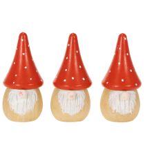 Article Mini figurines de gnomes, décorations de table en forme d'amanite tue-mouches, 10 cm, lot de 6