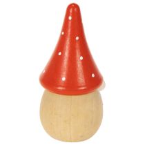 Article Mini figurines de gnomes, décorations de table en forme d'amanite tue-mouches, 10 cm, lot de 6