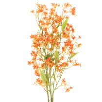 Article Branche d'orchidée artificielle orange filigranée, décoration de chambre, 110 cm, lot de 3