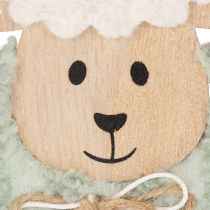 Article Moutons décoratifs en bois, adorables figurines pour le printemps et Pâques, décoration de table, 11 cm, lot de 6