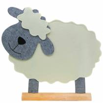 Mouton debout en feutre crème, gris 51 × 7cm H47cm