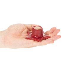 Article Bougeoir en forme d'étoile pour bougies coniques, Avent et Noël, 8 cm, lot de 2