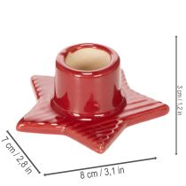 Article Bougeoir en forme d'étoile pour bougies coniques, Avent et Noël, 8 cm, lot de 2