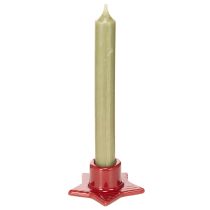 Article Bougeoir en forme d'étoile pour bougies coniques, Avent et Noël, 8 cm, lot de 2