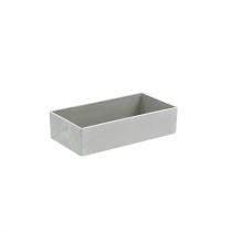 Article Bol carré gris 20cm x 10,5cm H5cm