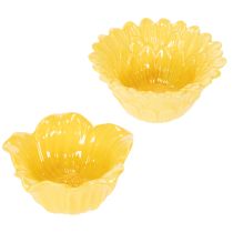 Article Coupe à fleurs décorative en céramique, 13 cm, lot de 2, idéale pour la décoration intérieure et les idées cadeaux.