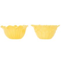 Article Coupe à fleurs décorative en céramique, 13 cm, lot de 2, idéale pour la décoration intérieure et les idées cadeaux.