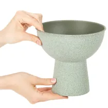 Article Pot de fleurs rond moderne sur un socle haut, 18 cm