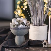 Article Pot de fleurs rond moderne sur un socle haut, 18 cm