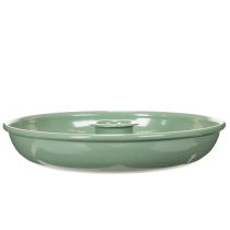 Article Bougeoir décoratif en métal vert pour bougies coniques, 13 cm