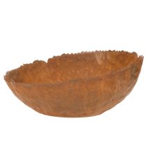 Article Bol rond en métal à surface texturée effet rouille, 20 cm
