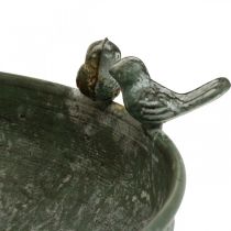 Article Bain d&#39;oiseaux décoratif bol décoratif base métal gris antique Ø29,5cm