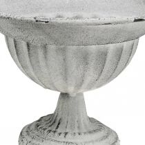Coupe bol blanc décoration gobelet métal Ø16cm H11.5cm