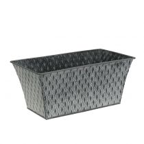 Article Coupe en zinc avec motif de losanges 22 x 12 cm