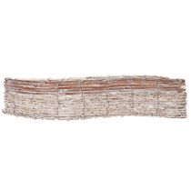 Article Pot de fleurs oblong en osier avec feuille d'aluminium, coupe décorative, 45 cm, 1 pièce