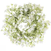 Couronne de gypsophile petite couronne de fleurs artificielles Ø18cm