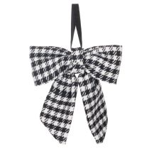 Article Nœud papillon en tissu avec broche et attache, à carreaux, 24 cm, lot de 2