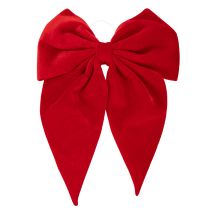 Article Nœud décoratif rouge, grand nœud en velours pour fenêtre ou porte, 50 cm