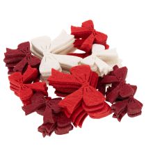 Article Nœuds décoratifs assortis, assortiment de 48 pièces, pour décorations de Noël et loisirs créatifs, 5 cm.