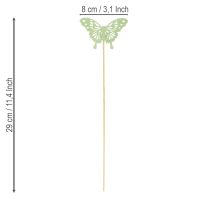 Article Papillons décoratifs sur bâtonnets pour une décoration créative et saisonnière, 8 cm, lot de 16