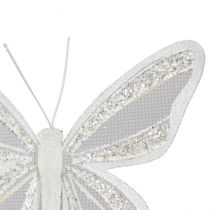 Article Décoration papillon plume aspect papillon 15x13cm 2 pcs