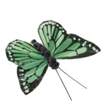 Article Décoration papillon, ornement léger pour l'intérieur et l'extérieur, 7 cm, lot de 12