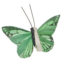 Article Décoration papillon, ornement léger pour l'intérieur et l'extérieur, 7 cm, lot de 12