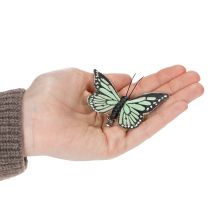 Article Décoration papillon, ornement léger pour l'intérieur et l'extérieur, 7 cm, lot de 12