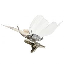 Article Papillon doré brillant sur clip 12 pcs