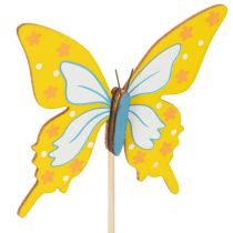 Article Piques à fleurs, fournitures de loisirs créatifs, motif papillon pour décorer les emballages cadeaux, 28,5 cm, lot de 12