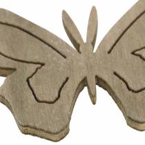 Papillon Bois Blanc, Crème, Marron Assortiment 4cm 72pcs Décoration de Table Printemps