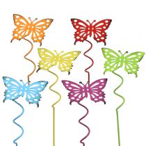 Article Plug fleur papillon coloré 22cm 12pcs