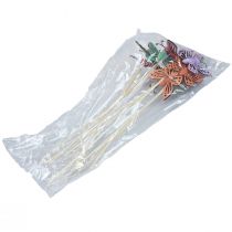 Article Bouchons de fleurs de décoration de printemps, décoration en bois papillons 6×8cm 10 pièces