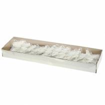 Article Papillon plume sur clip blanc 10cm 12 p
