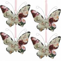 Papillon à accrocher cintre décoration en métal 7cm décoration de printemps 12pcs
