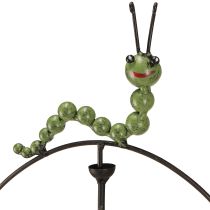Article Carillon à vent chenille escargot piquet de jardin métal H67cm 2pcs