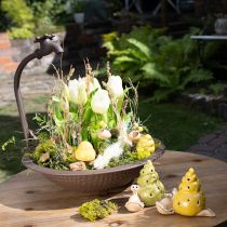 Article Escargot décoratif en céramique avec éclairage LED. Décoration de table amusante pour la maison et le balcon. 12 cm, lot de 2.