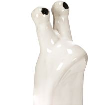 Article Figurine décorative en céramique en forme d'escargot, idéale pour un intérieur élégant et une décoration de table charmante, 16 cm