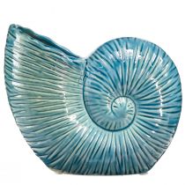 Article Vase décoratif escargot vase à fleurs céramique bleue L18cm