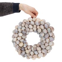 Article Couronne d'escargots à suspendre, couronne décorative, style marin, Nathai, Ø35cm