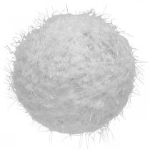 Boule de neige décoration d&#39;hiver boule déco laine blanche Ø15cm 3pcs