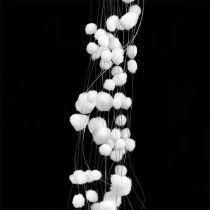 Guirlande boules de neige L75cm blanc