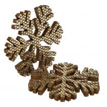 Article Flocon de neige Or Décoration de Noël Ø4cm 48pcs