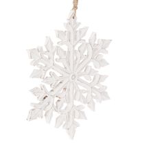 Article Grand flocon de neige décoratif, décoration à suspendre, 30 cm