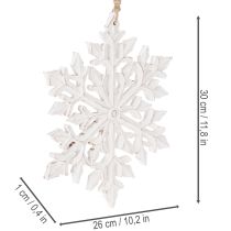 Article Grand flocon de neige décoratif, décoration à suspendre, 30 cm