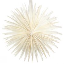 Article Papier flocon de neige à suspendre grande étoile blanc Ø50cm