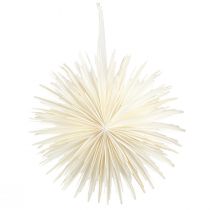 Article étoile décorative en papier blanche Ø50cm pour Noël