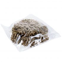 Article Flocon de neige Gold à suspendre Ø8cm - Ø12cm 9pcs
