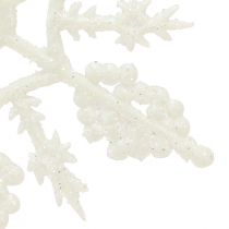 Article Décoration flocon de neige cristaux de glace à paillettes blanches 10cm 12 pcs
