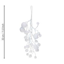 Article Branches décoratives flocon de neige à suspendre paillettes 30cm 2pcs